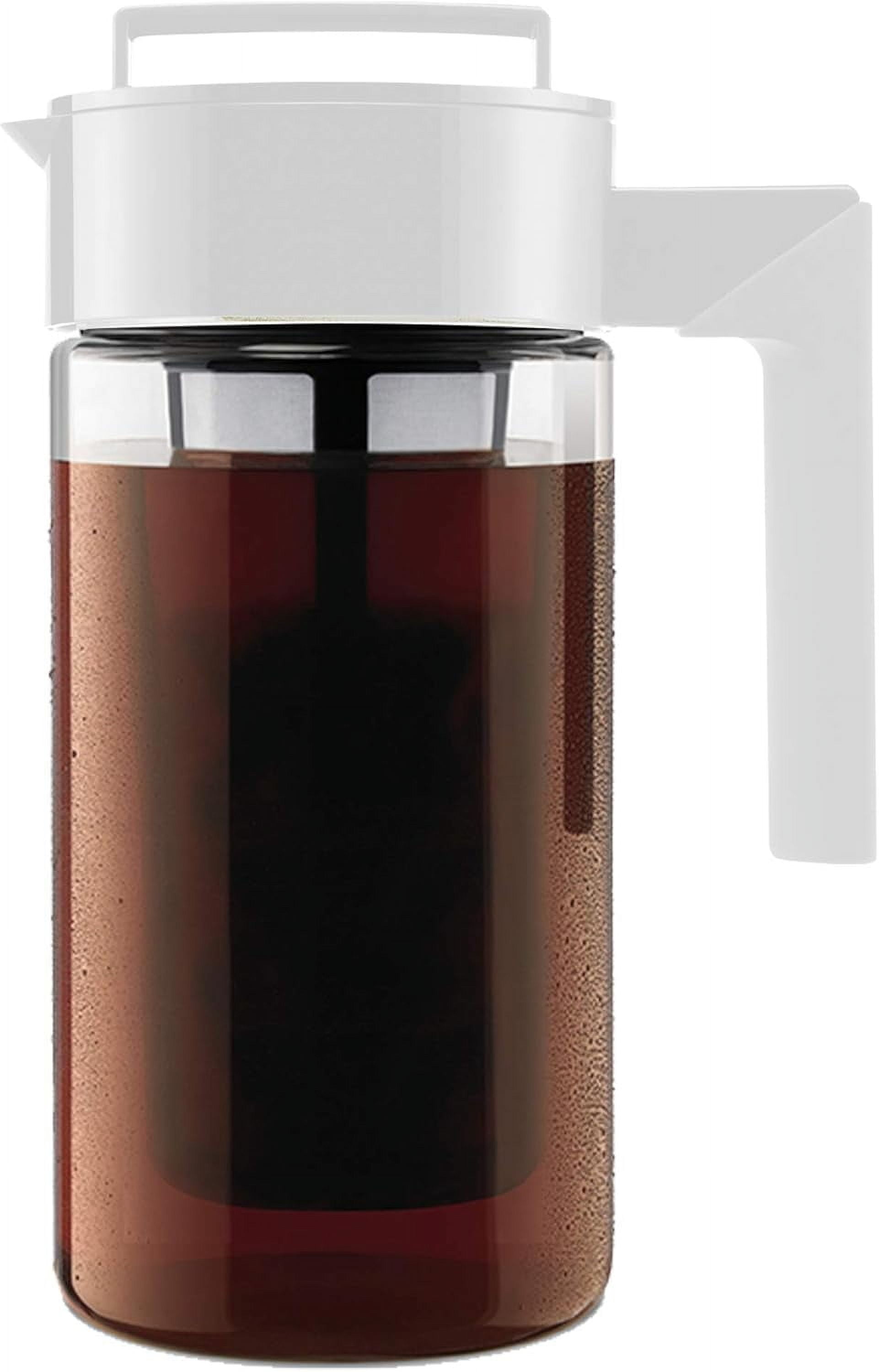White Tritan Cold Brew Coffee Maker with Airtight Pitcher, 1 Quart