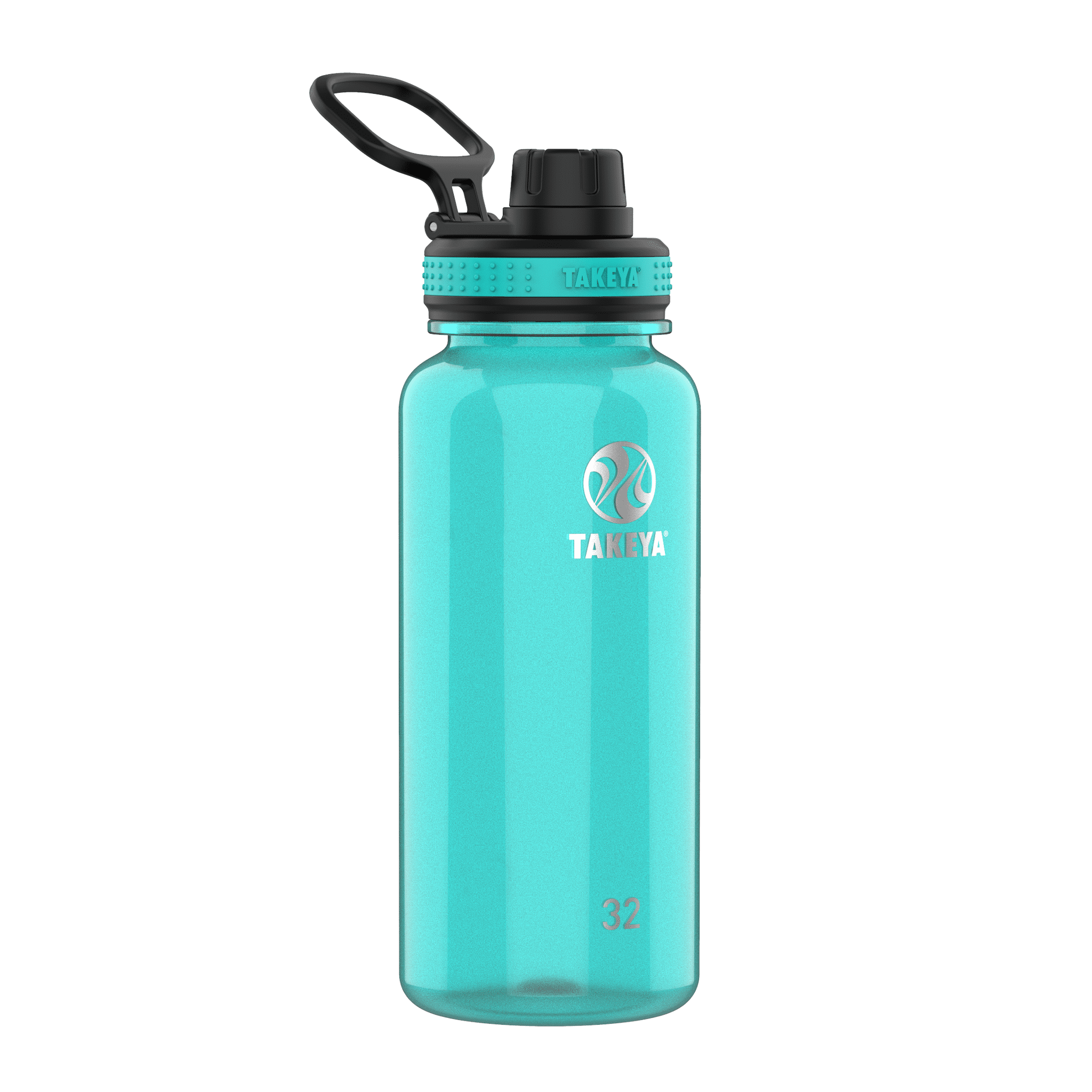 Takeya Tritan Motivational Water Bottle 32 Oz Stormy Black