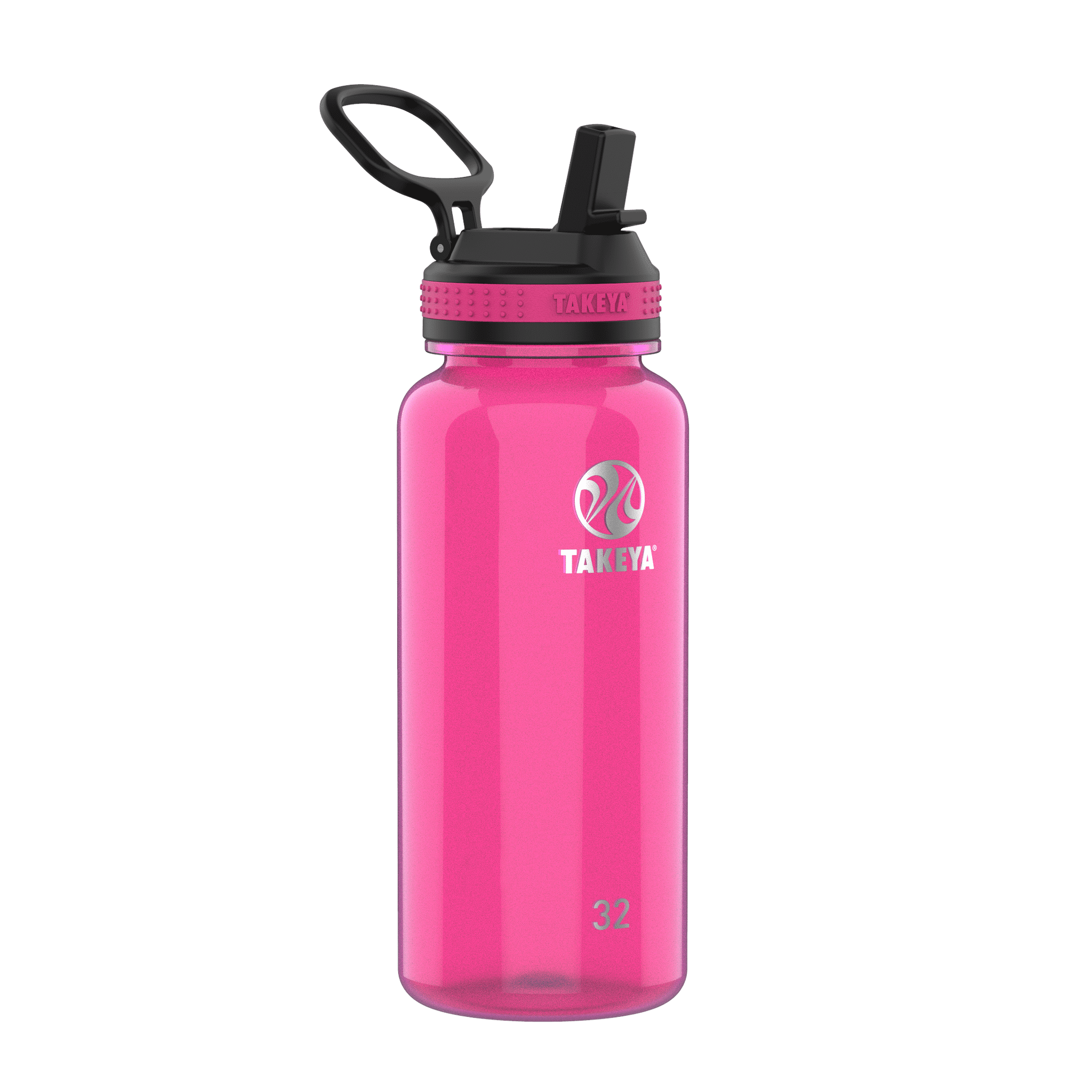 Takeya Tritan Plastic Straw Lid Water Bottle, Lightweight, Dishwasher