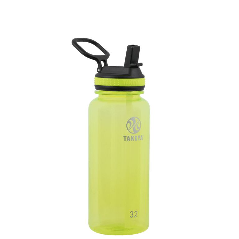 KIVY Tritan Water Bottle with removable sleeve - 32 oz Water Bottle screw  top - Reusable water bottle no straw - Cute aesthetic water bottles - sage