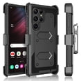 thumbnail image 1 of Takfox Case For Samsung Galaxy S23,S23 Plus,S23 Ultra 5G ,Shockproof Heavy Duty Rugged Locking Swivel Holster Belt Clip Kickstand Full Body Hard Shell Phone Cover Case,Black, 1 of 5