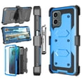 thumbnail image 1 of Takfox Case For Motorola Moto G Power 5G 2025 ,Shockproof Heavy Duty Rugged Locking Swivel Holster Belt Clip Kickstand Full Body Hard Shell Phone Cover Case,Blue, 1 of 7