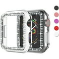 thumbnail image 1 of Takfox For Apple Watch Case 38mm Series 3/2/1 Bling Rhinestone Apple Watch Protective Case Bumper Frame Screen Protector Case Cover for Women Girl iWatch Series 38mm Clear, 1 of 7
