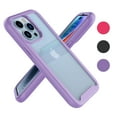 thumbnail image 1 of Takfox For Apple iPhone 14/14 Pro/14 Plus/14 Pro Max Case, Rugged Shockproof Crystal Clear Hard Case Sturdy Cover Protective Shell Bumper Case,Purple, 1 of 7