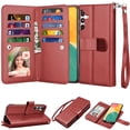 thumbnail image 1 of Takfox Galaxy S24 FE 5G Case,for Samsung Galaxy S24 FE 5G Wallet Phone Case,Takfox PU Leather Magnetic Detachable Card Holders Shockproof Kickstand Protective [Flip Folio Cover] Wine, 1 of 9