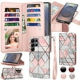 thumbnail image 1 of Takfox Galaxy S25 Case,for Samsung Galaxy S25 Wallet Phone Case,Takfox PU Leather Magnetic Detachable Card Holders Shockproof Kickstand Protective [Flip Folio Cover] Marble, 1 of 9
