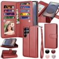 thumbnail image 1 of Takfox Galaxy S25 Plus Case,for Samsung Galaxy S25 Plus 6.7" Wallet Phone Case,Takfox PU Leather Magnetic Detachable Card Holders Shockproof Kickstand Protective [Flip Folio Cover] Wine, 1 of 10