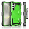 thumbnail image 1 of Takfox Holster Case for Samsung Galaxy S24 with Swivel Belt Clip, Built-in Screen Protector Heavy Duty Full Body Protection Shockproof Armor Defender Rugged Case Kickstand Cover - Green, 1 of 9