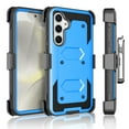 thumbnail image 1 of Takfox Holster Case for Samsung Galaxy S24 with Swivel Belt Clip, Built-in Screen Protector Heavy Duty Full Body Protection Shockproof Armor Defender Rugged Case Kickstand Cover - Blue, 1 of 9