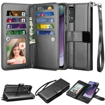 Takfox Moto G Stylus 5G 2023 Case, for Motorola Moto G Stylus 5G 2023 Wallet Case, PU Leather w Credit Card Holder Flip Cover [9 Card Slots][Kickstand] Magnetic Detachable Hard Case & Strap-Black