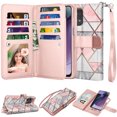 thumbnail image 1 of Takfox Moto G Stylus 5G 2023 Case, for Motorola Moto G Stylus 5G 2023 Wallet Case, PU Leather w Credit Card Holder Flip Cover [9 Card Slots][Kickstand] Magnetic Detachable Hard Case & Strap-Marble, 1 of 8