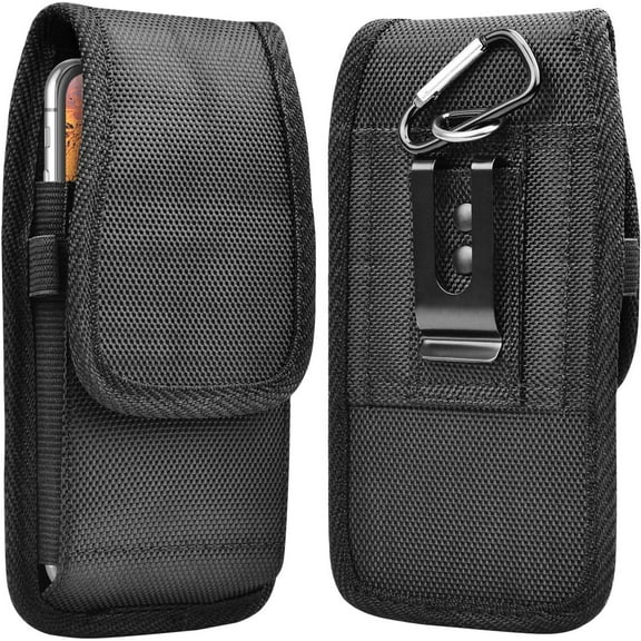 Takfox Phone Holster for Samsung Galaxy S23 Ultra S22 Plus S21 FE S20 Note 20 10 A03S A13 A53 A23 A14 A32 A54 iPhone 14 15 Pro Max Moto G Stylus G Pure Nylon Belt Clip Holster Phone Pouch Card Holder