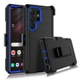 thumbnail image 1 of Takfox for Samsung Galaxy S23 Ultra/S23 Plus/S23 Case with Belt Clip Holster Military Grade Heavy Duty Protection 3 in 1 Shockproof Armor Rugged Durable for Galaxy S23 Ultra Phone - Black+Blue, 1 of 6