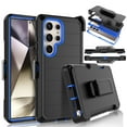 thumbnail image 1 of Takfox Samsung Galaxy S24 Ultra Case with Belt Clip Holster Protector Military Grade Heavy Duty 3 in 1 Shockproof Armor Rugged Durable Detachable for Galaxy S24 Ultra 6.8" Phone - Black/Blue, 1 of 10