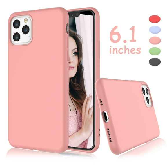 Takfox iPhone 11 Case, iPhone11 Protective Case, [Frosted] Shockproof Case Liquid Silicone Gel Rubber Case Slim Soft TPU Bumper Ultra Thin Matte Cell Phone Case Cover For iPhone11 6.1", Pink