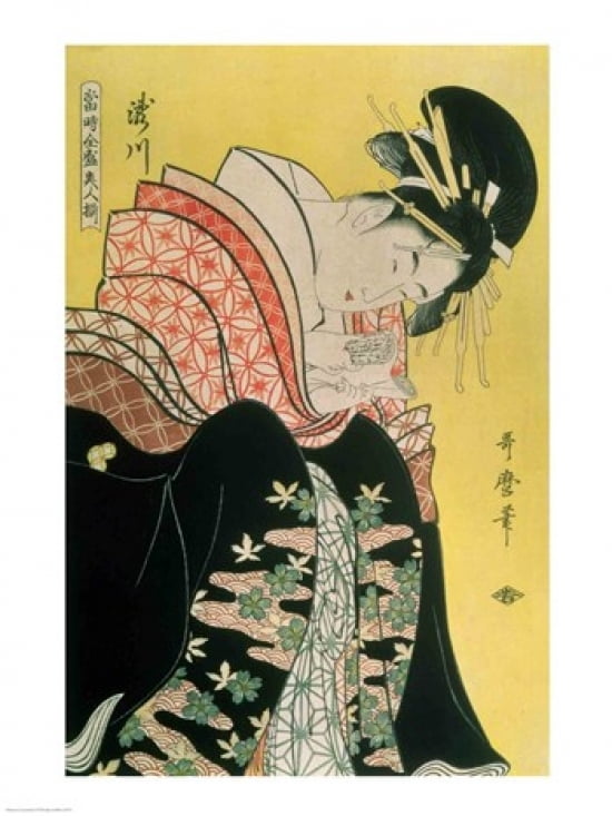 Takigawa from the Tea-House Ogi Canvas Art - (24 x 36)