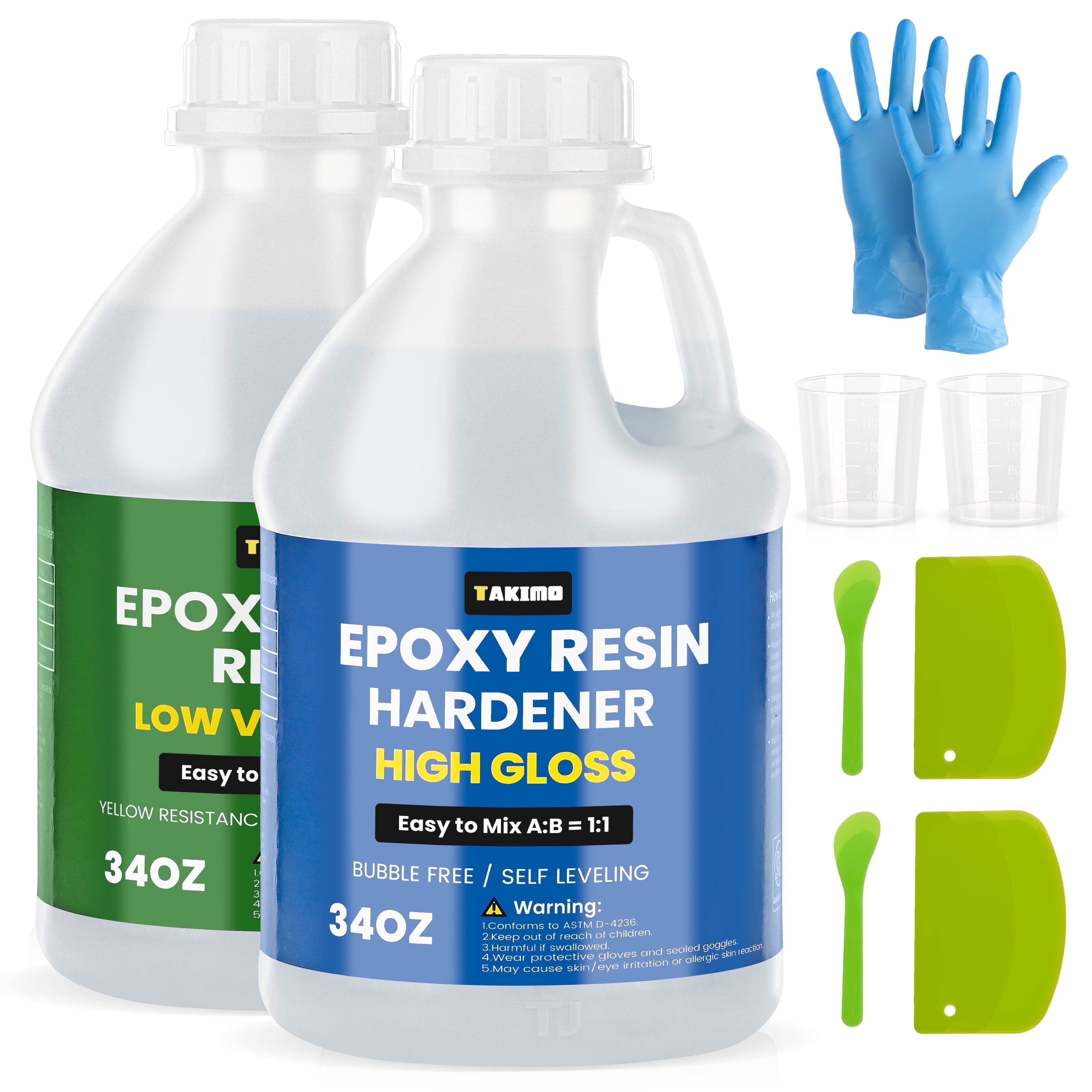 TAKIMO 68OZ Crystal Clear Epoxy Resin Kit