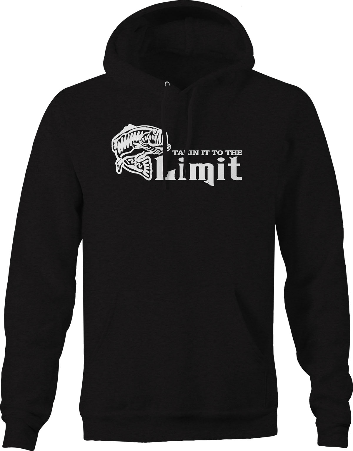 Takin it to the Limit Bass Fishing Hoodies for Men Large Black