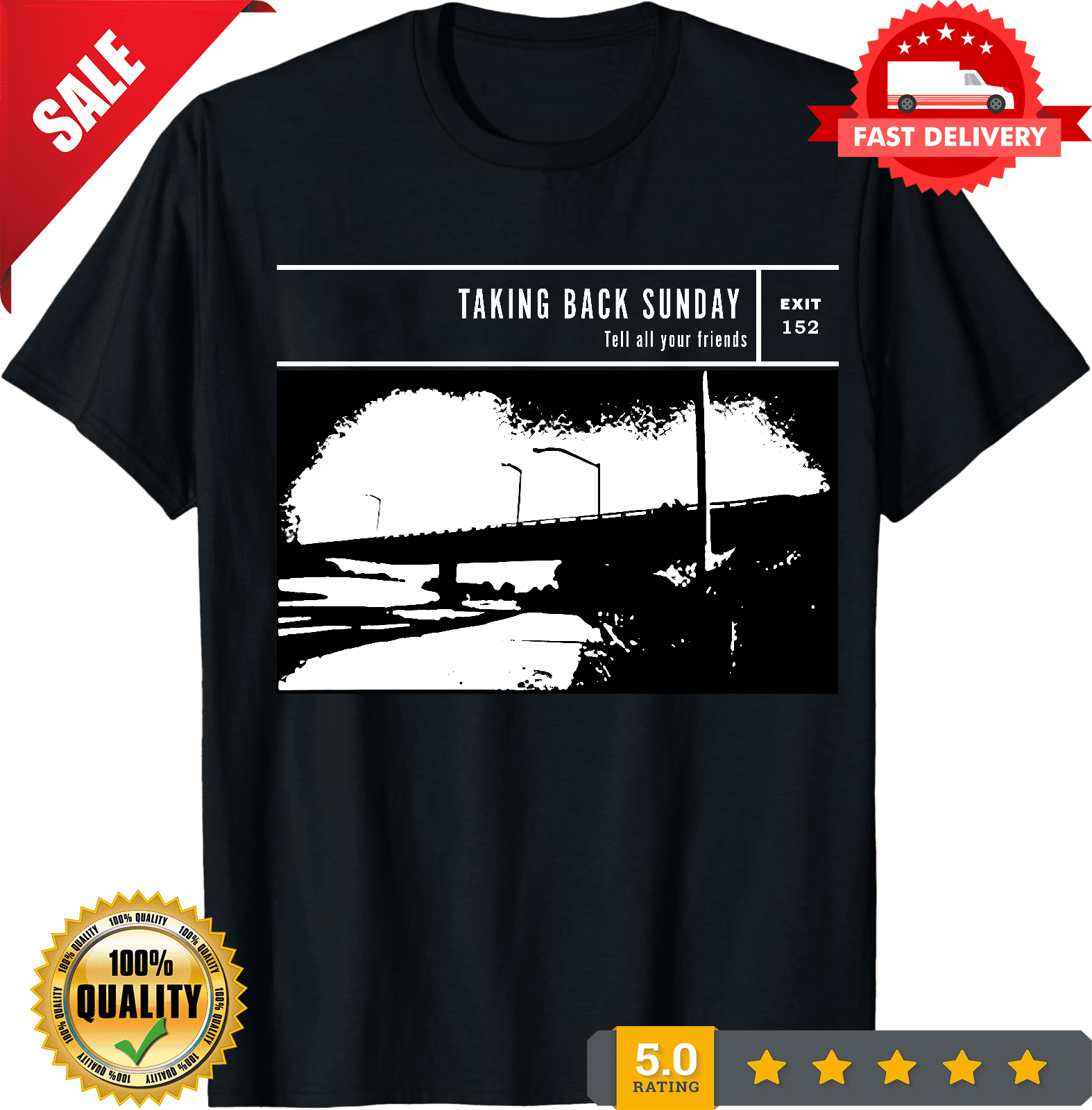 Taking Back Sunday Tell All Your Friends Cover T Shirt Size S-4XL
