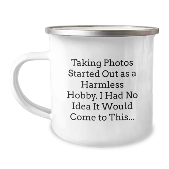 Taking Photos Gifts for Men - Funny 'Taking Photos Started Out...' Camping Mug, Christmas Unique Gifts from Friends