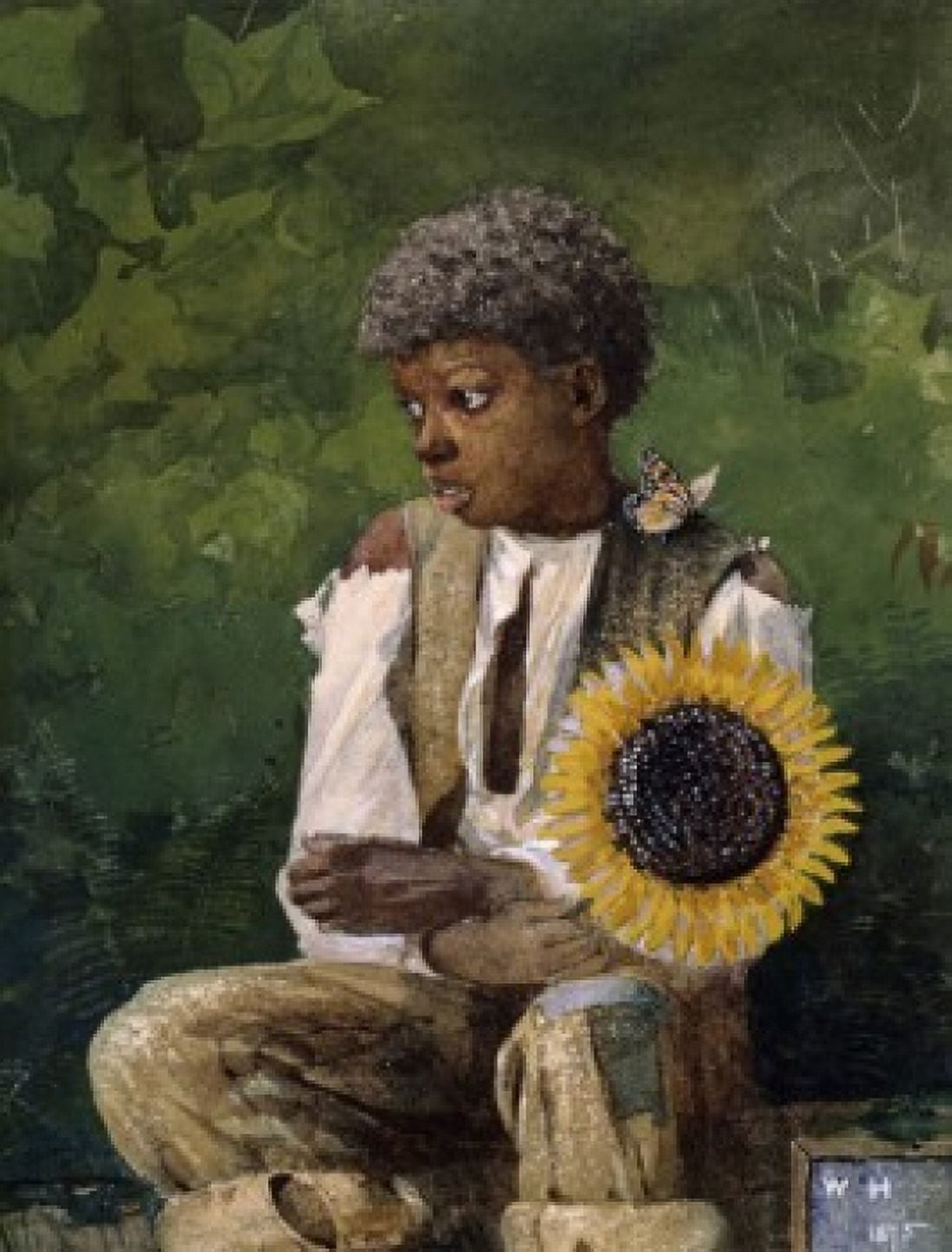 Taking Sunflower to Teacher 1875 Winslow Homer (1836-1910 American) Watercolor Georgia Museum of Art University of Georgia Athens Georgia USA Canvas Art - Winslow Homer (18 x 24)