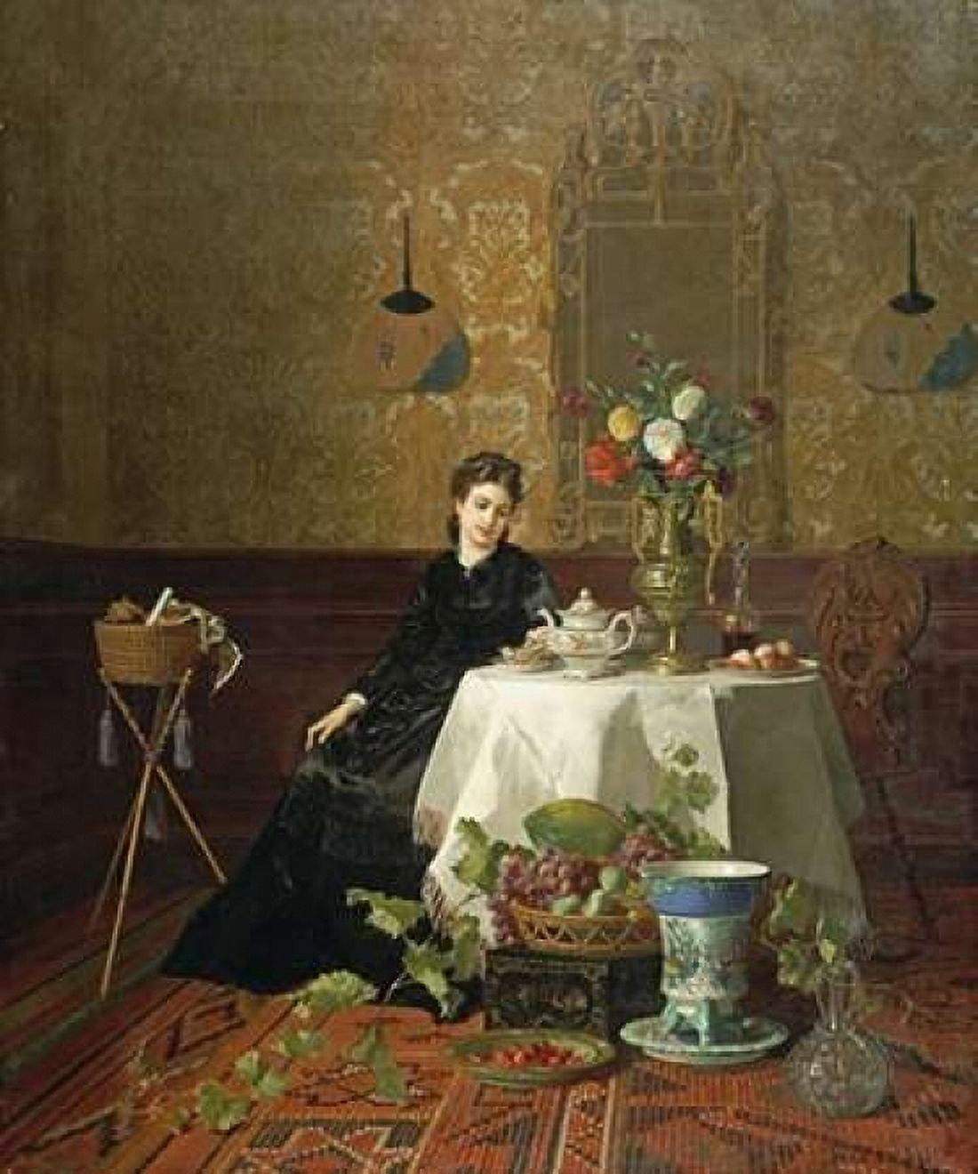 Taking Tea Canvas Art - David Noter (20 x 24)
