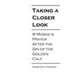 thumbnail image 1 of Taking a Closer Look: @ Moshe's Prayer After the Sin of the Golden Calf, (Paperback), 1 of 1