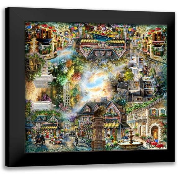 Taking it to the Streets 15x15 Black Modern Framed Museum Art Print Titled - Boehme, Nicky