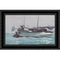 thumbnail image 1 of Taking on Wet Provisions (Schooner marked Newport, K.W.) 24x18 Black Ornate Wood Framed Canvas Art by Homer, Winslow, 1 of 2
