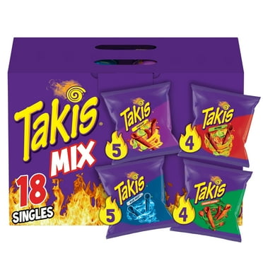 Takis 18 pc / 1 oz Mix Variety Pack, Assorted Rolled Tortilla Chips