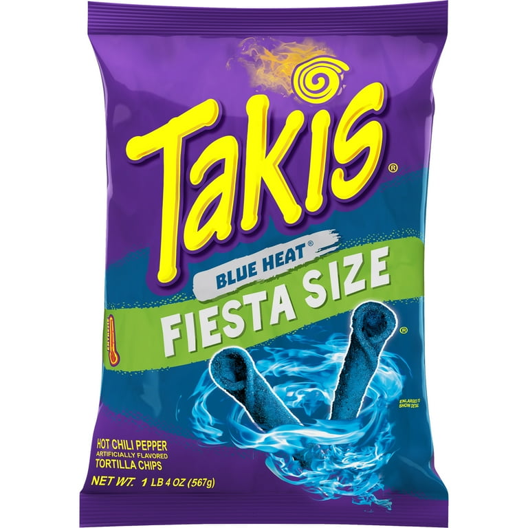 Takis Blue Heat Rolled Tortilla Chips, Hot Chili Pepper