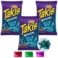 thumbnail image 1 of Takis Blue Heat Tortilla Chips, Hot Chili Pepper Flavored Blue Rolled Tortilla Chips, Lunch Picnic Movie Night Travel Party On the Go Snack 2 oz 3 Packs w/ Bonus Snoep in Beperkte Oplage, 1 of 7