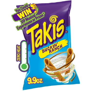 Takis Buckin' Ranch 9.9 oz Sharing Size Bag, Ranch Rolled Tortilla Chips