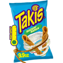 Takis Buckin' Ranch 9.9 oz Sharing Size Bag, Ranch Rolled Tortilla Chips