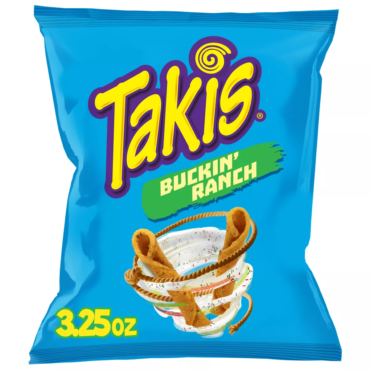 Takis Buckin' Ranch Rolled Tortilla Chips, 3.25 oz (Pack of 20)