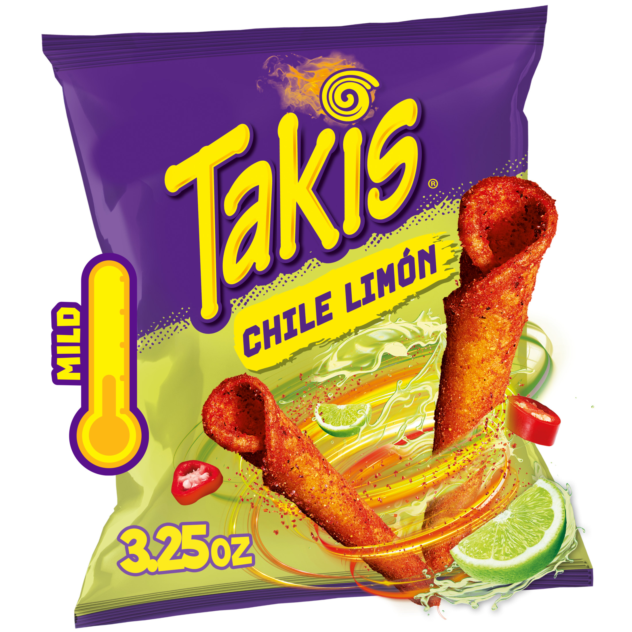 Takis Chile Limon 3 25 Oz Snack Size Bag Chili Lime Rolled Tortilla 