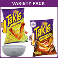 thumbnail image 1 of Takis Chile Limon & Smokin BBQ Rolled Tortilla Chips Mild Spicy Tangy Crunchy Snack Variety Pack 19.8 Oz Total Weight ,Variety Pack with Bowl by OMA., 1 of 6