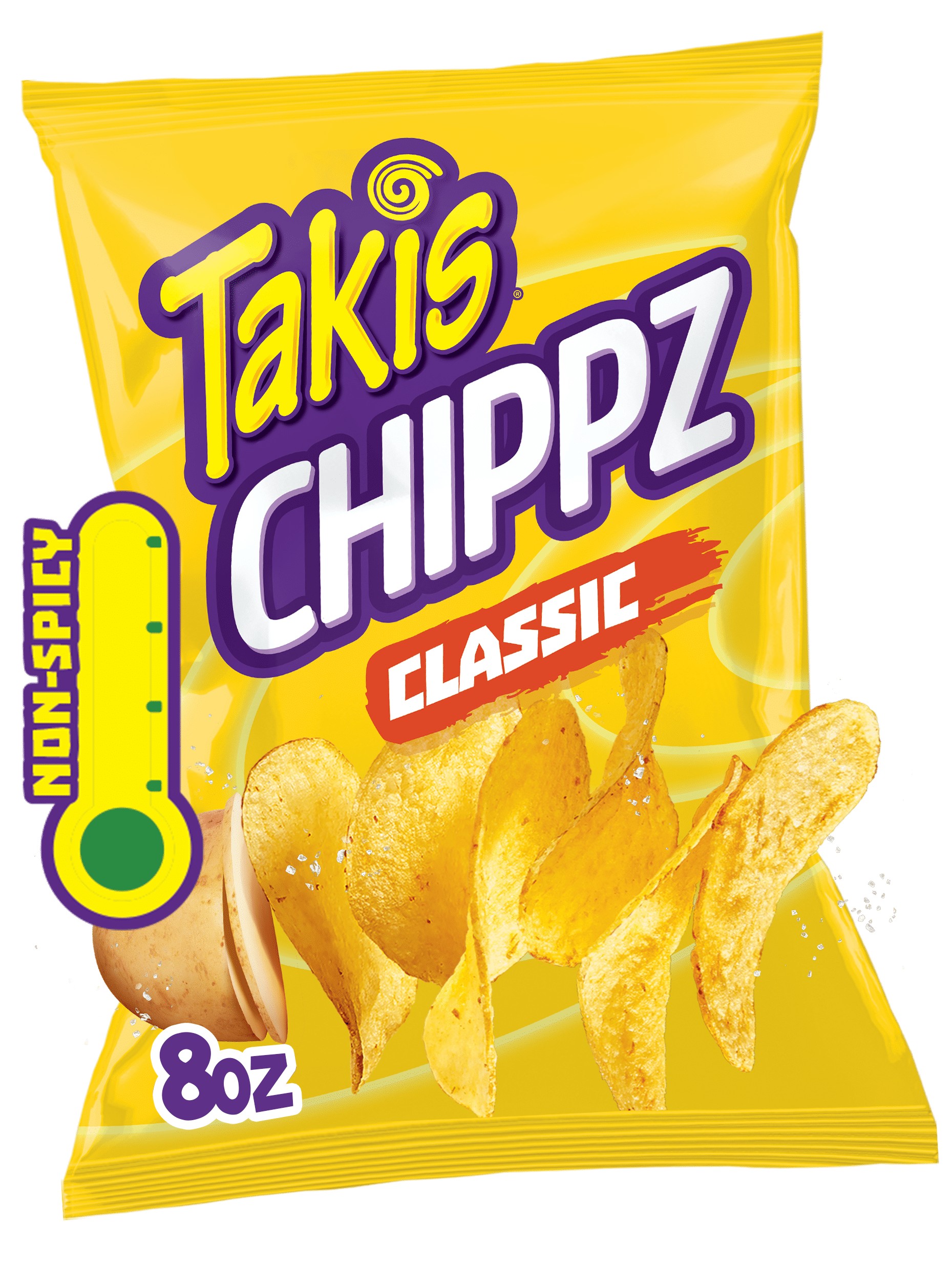 Takis Classic Chippz 8 oz Sharing Size Bag, Salt ThinCut Potato Chips