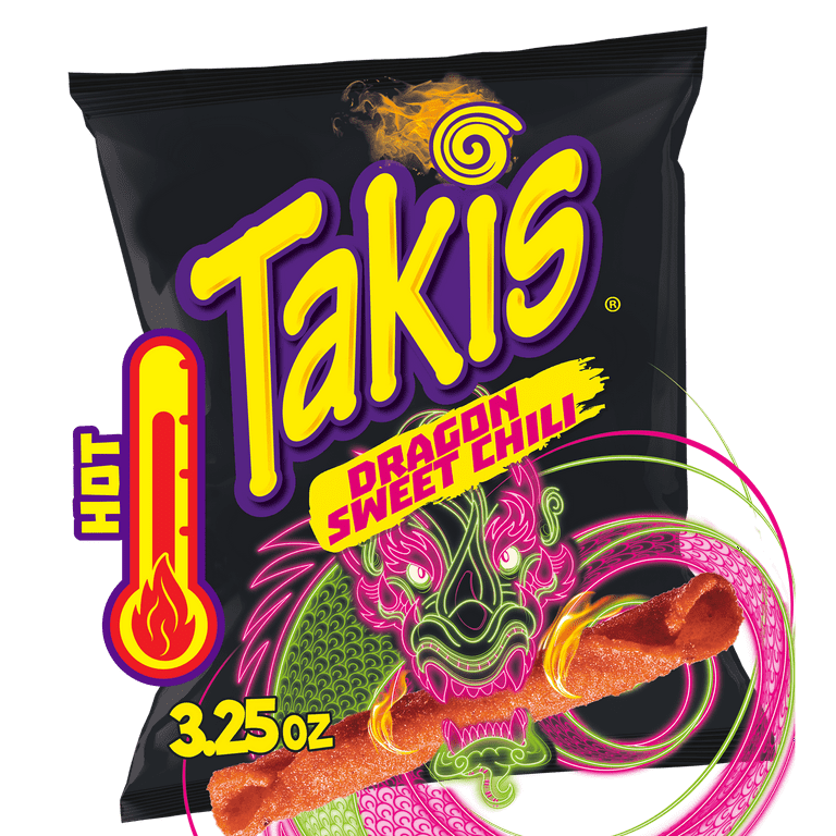  Takis Rolled Tortilla Chips Variety Pack of 3, Fuego, Zesty  Nacho & Spicy Dragon, 280g/9.8oz (Shipped from Canada)