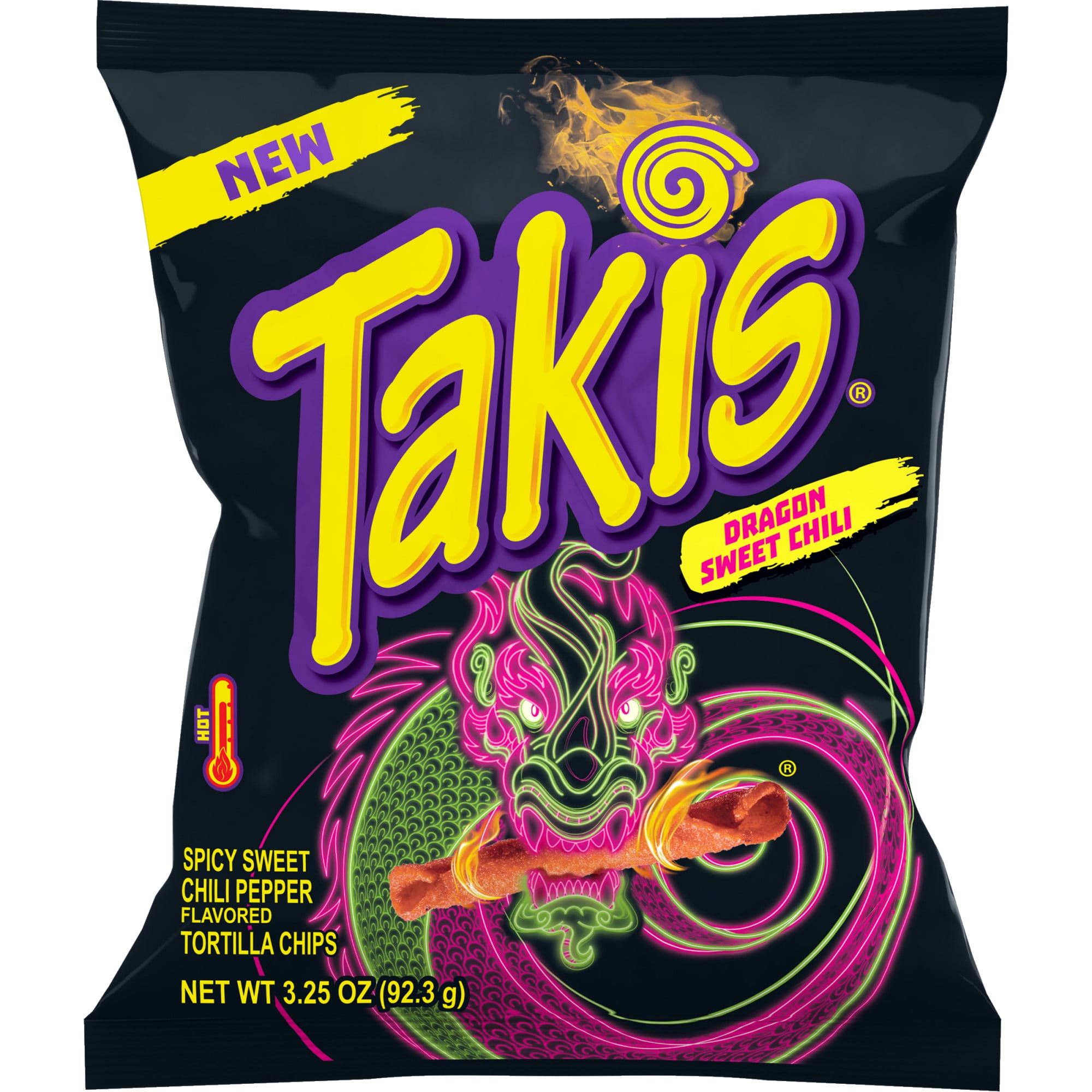 Takis Dragon Sweet Chili Rolls 3.25 oz Bag, Spicy Sweet Chili Pepper Flavored Spicy Tortilla
