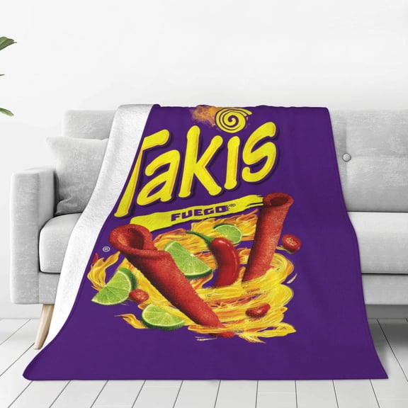 Takis Flannel Throw Blankets Soft Pile Cozy Plush Throw Blanket for All Seasons, 3D Printed Warm Blanket for Sofa Beds Home Decor