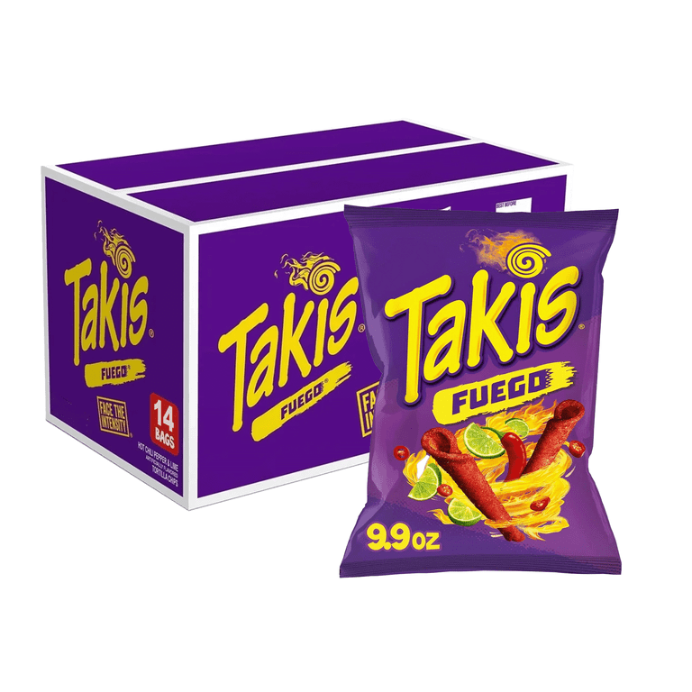 Takis huego 94g 10パック Takis Fuego Mini 10 pc / 1.23 oz Bite Size Multipack