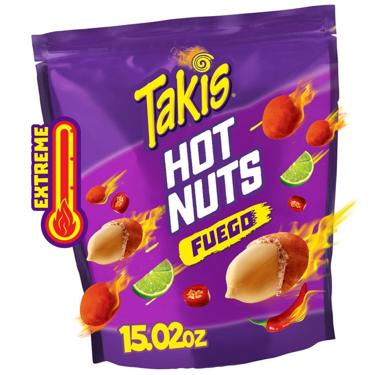 ♪SPICY♪ Takis Fuego Hot Nuts, 15.02 oz Sharing Size, Hot Chili