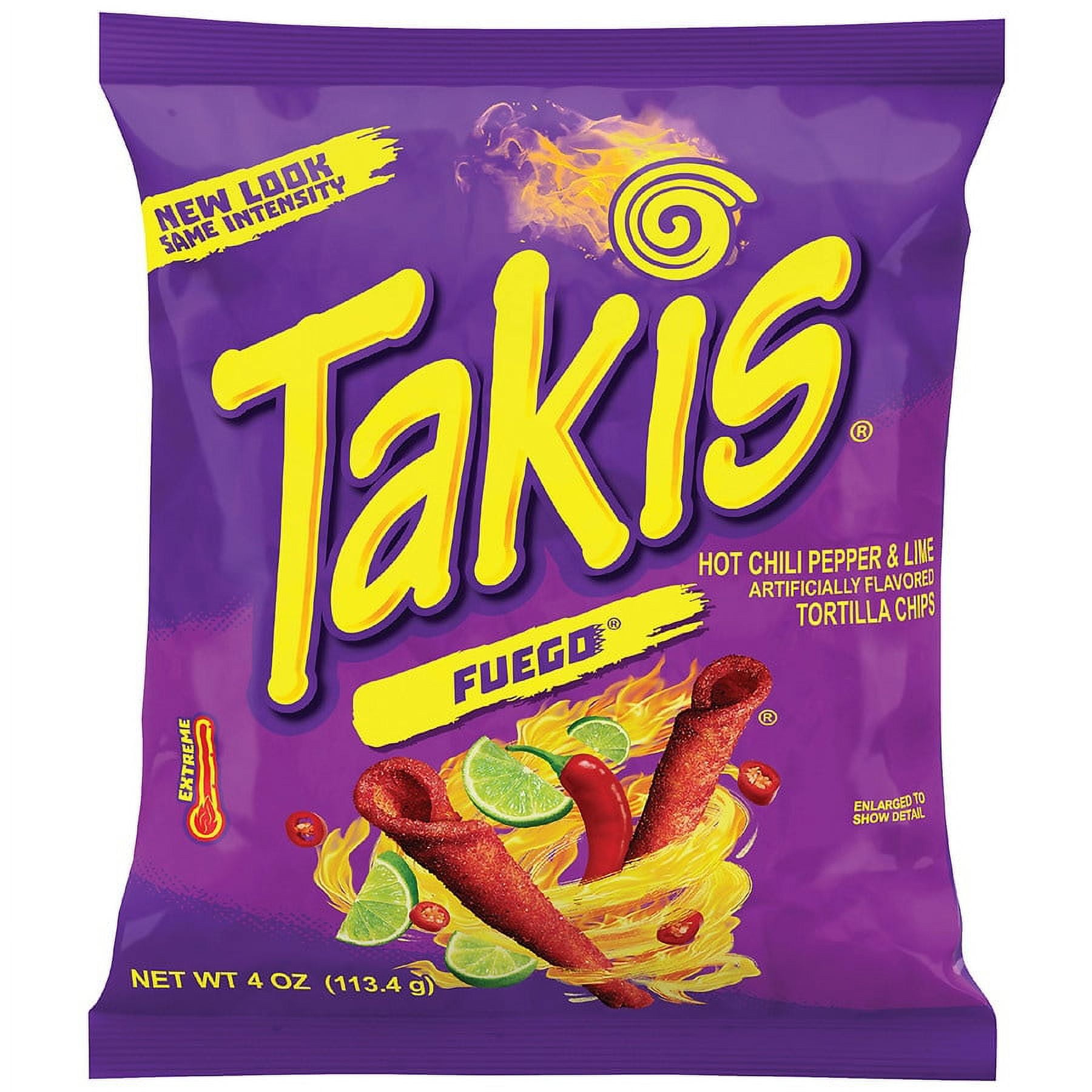 Takis Fuego Rolled Tortilla Chips Hot Chili Pepper & Lime4.0Oz