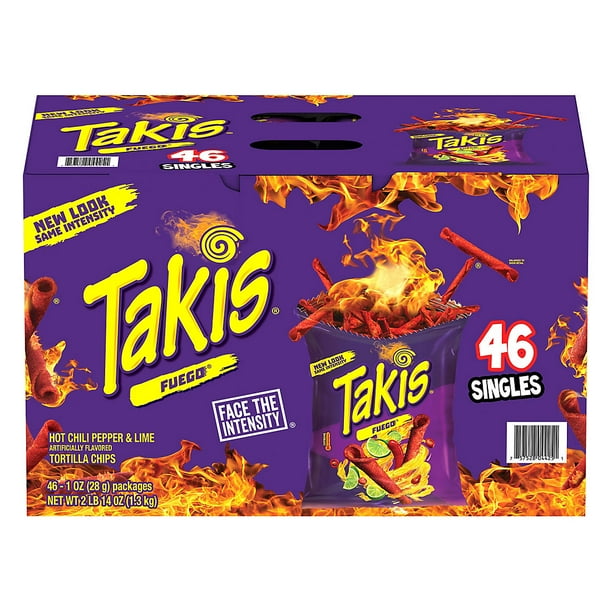 Takis Fuego Spicy Rolled Tortilla Chips Multipack, 46 pk./1 oz