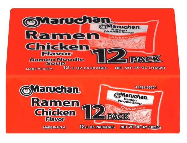 Maruchan Ramen Noodle Chicken Flavor Soup, 3 Oz, 12 Count