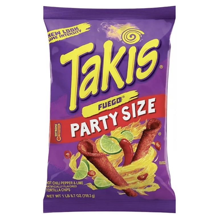 TAKIS Fuego Hot Chili Pepper & Lime Tortilla Chips, 2-Ounce Bag (5