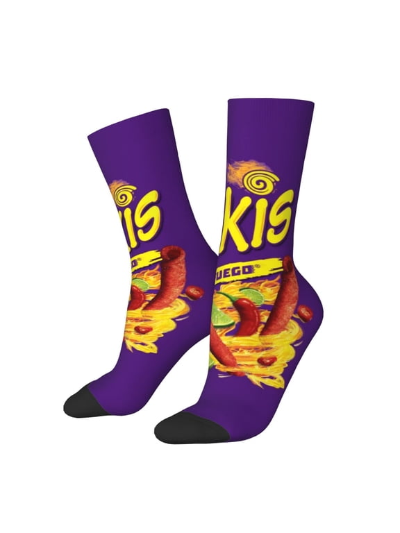 Takis Funny Cool Athletic Sport Novelty Socks Casual Dress Crew Socks For Women Men