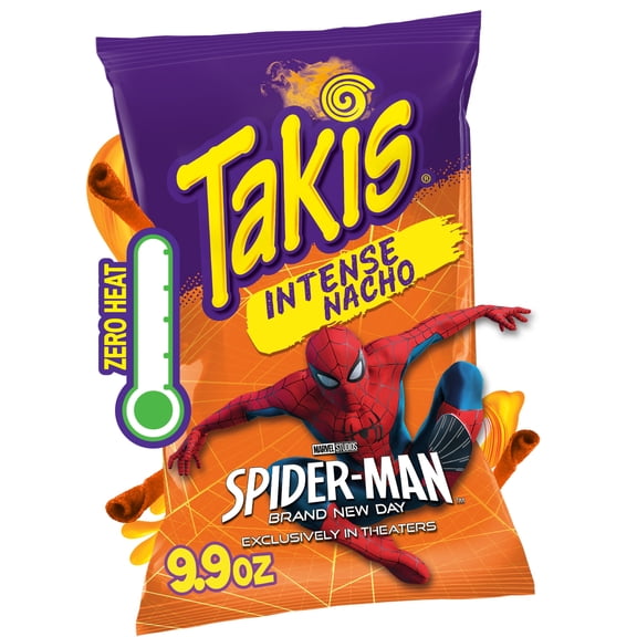Takis Intense Nacho 9.9 oz Sharing Size Bag, Cheese Rolled Tortilla Chips