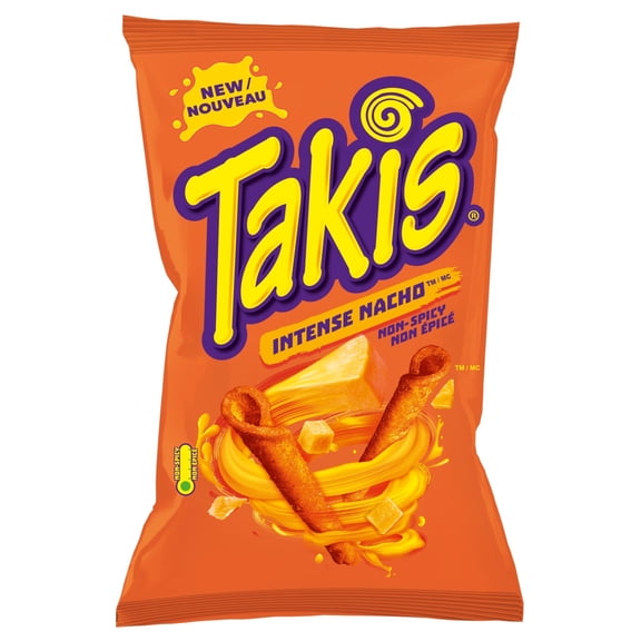Takis Intense Nacho Non-Spicy Rolled Tortilla Chips, 260g/9.1 oz